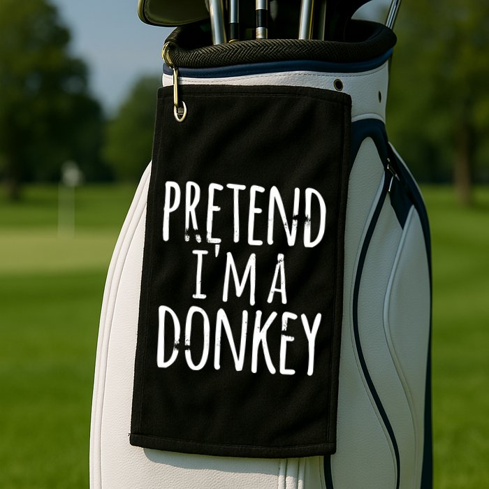 Funny Easy Lazy Halloween PRETEND IM A DONKEY Costume Golf Towel
