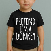 Funny Easy Lazy Halloween PRETEND IM A DONKEY Costume Toddler T-Shirt
