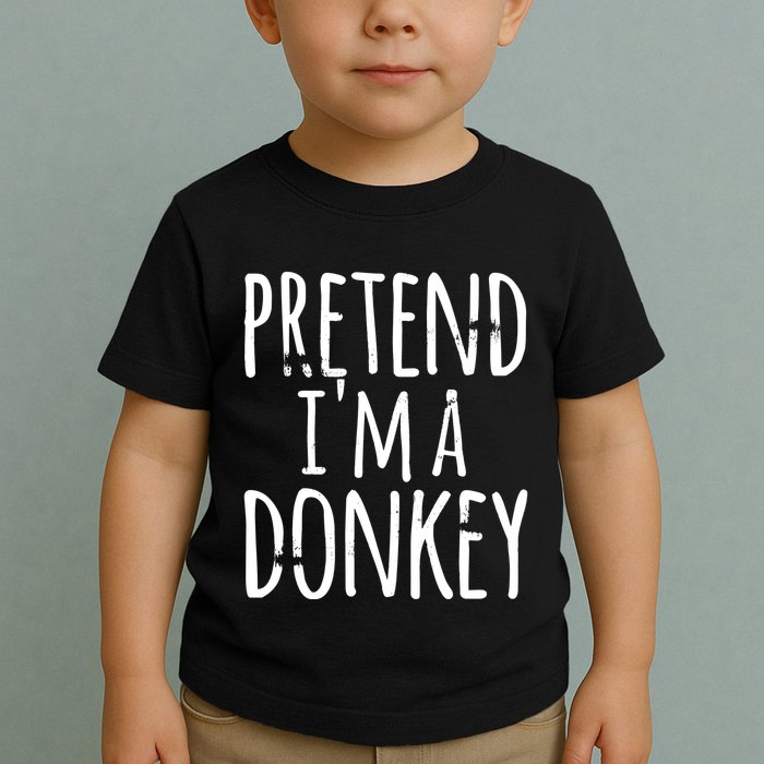 Funny Easy Lazy Halloween PRETEND IM A DONKEY Costume Toddler T-Shirt