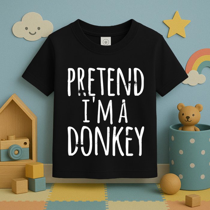 Funny Easy Lazy Halloween PRETEND IM A DONKEY Costume Toddler T-Shirt