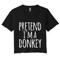 Funny Easy Lazy Halloween PRETEND IM A DONKEY Costume Crop Top