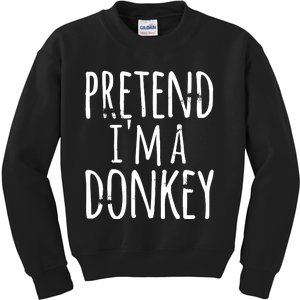 Funny Easy Lazy Halloween PRETEND IM A DONKEY Costume Kids Sweatshirt