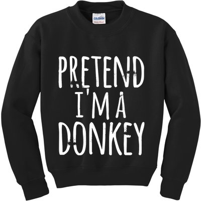 Funny Easy Lazy Halloween PRETEND IM A DONKEY Costume Kids Sweatshirt