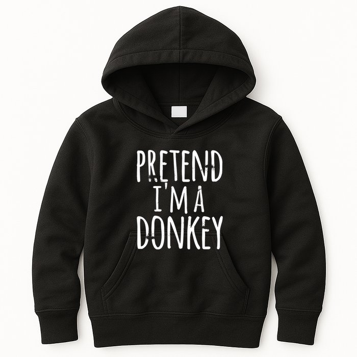 Funny Easy Lazy Halloween PRETEND IM A DONKEY Costume Kids Hoodie