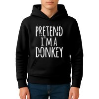 Funny Easy Lazy Halloween PRETEND IM A DONKEY Costume Kids Hoodie