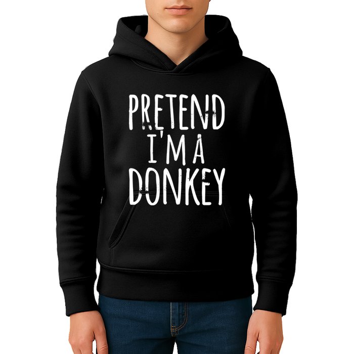 Funny Easy Lazy Halloween PRETEND IM A DONKEY Costume Kids Hoodie