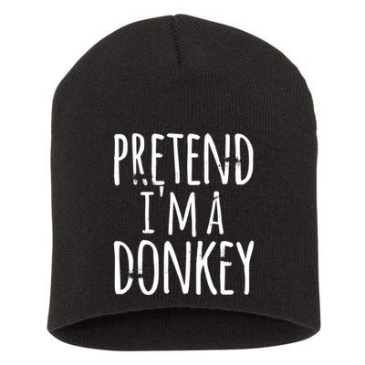 Funny Easy Lazy Halloween PRETEND IM A DONKEY Costume Short Acrylic Beanie
