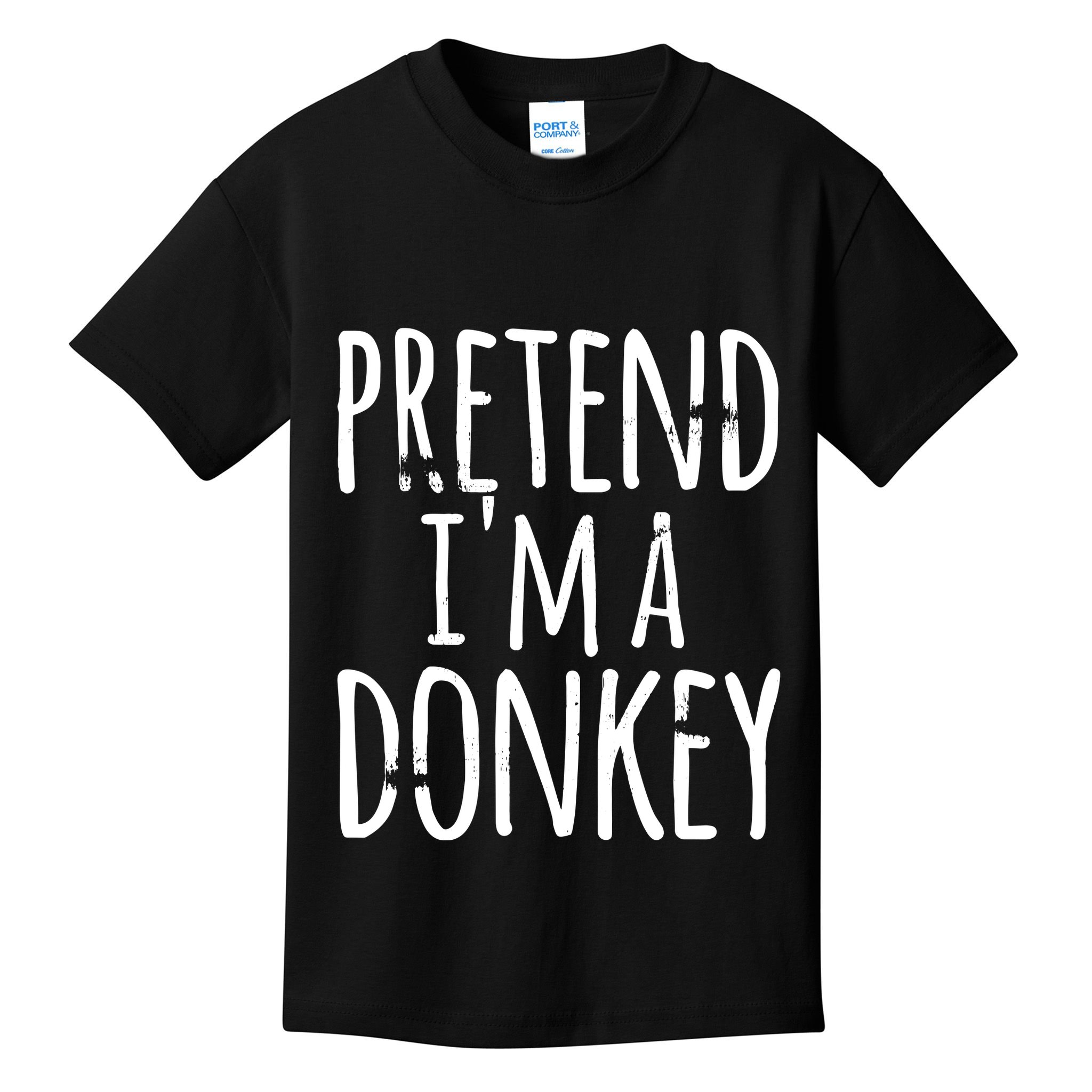 Funny Easy Lazy Halloween PRETEND IM A DONKEY Costume Kids T-Shirt