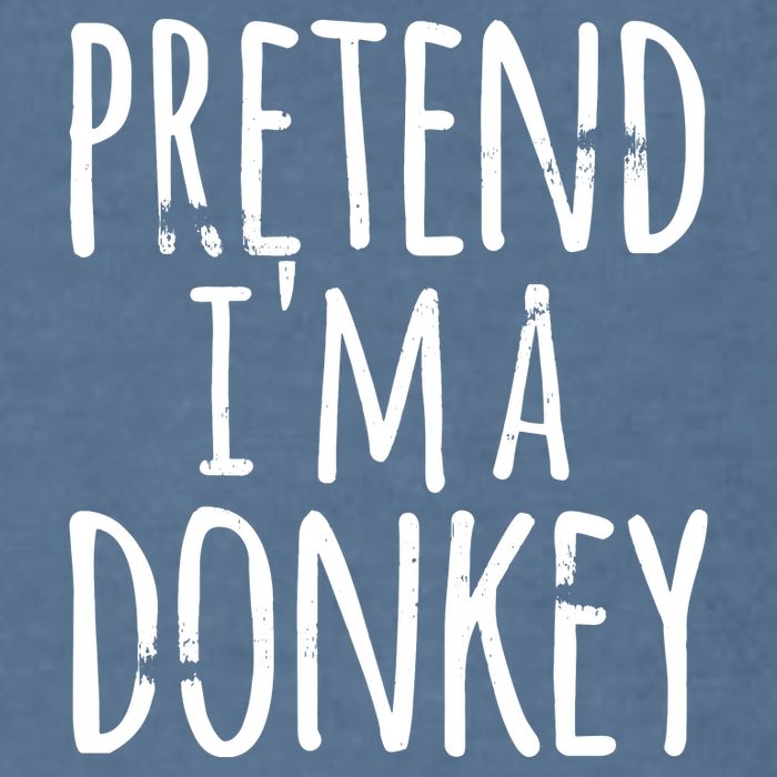 Funny Easy Lazy Halloween PRETEND IM A DONKEY Costume Garment-Dyed Sweatshirt
