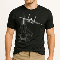 F15 Eagle Line Art Military Jet Fighter Cooling Performance Crew T-Shirt
