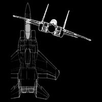 F15 Eagle Line Art Military Jet Fighter Cooling Performance Crew T-Shirt