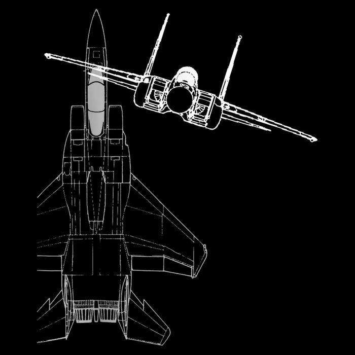 F15 Eagle Line Art Military Jet Fighter Backpack