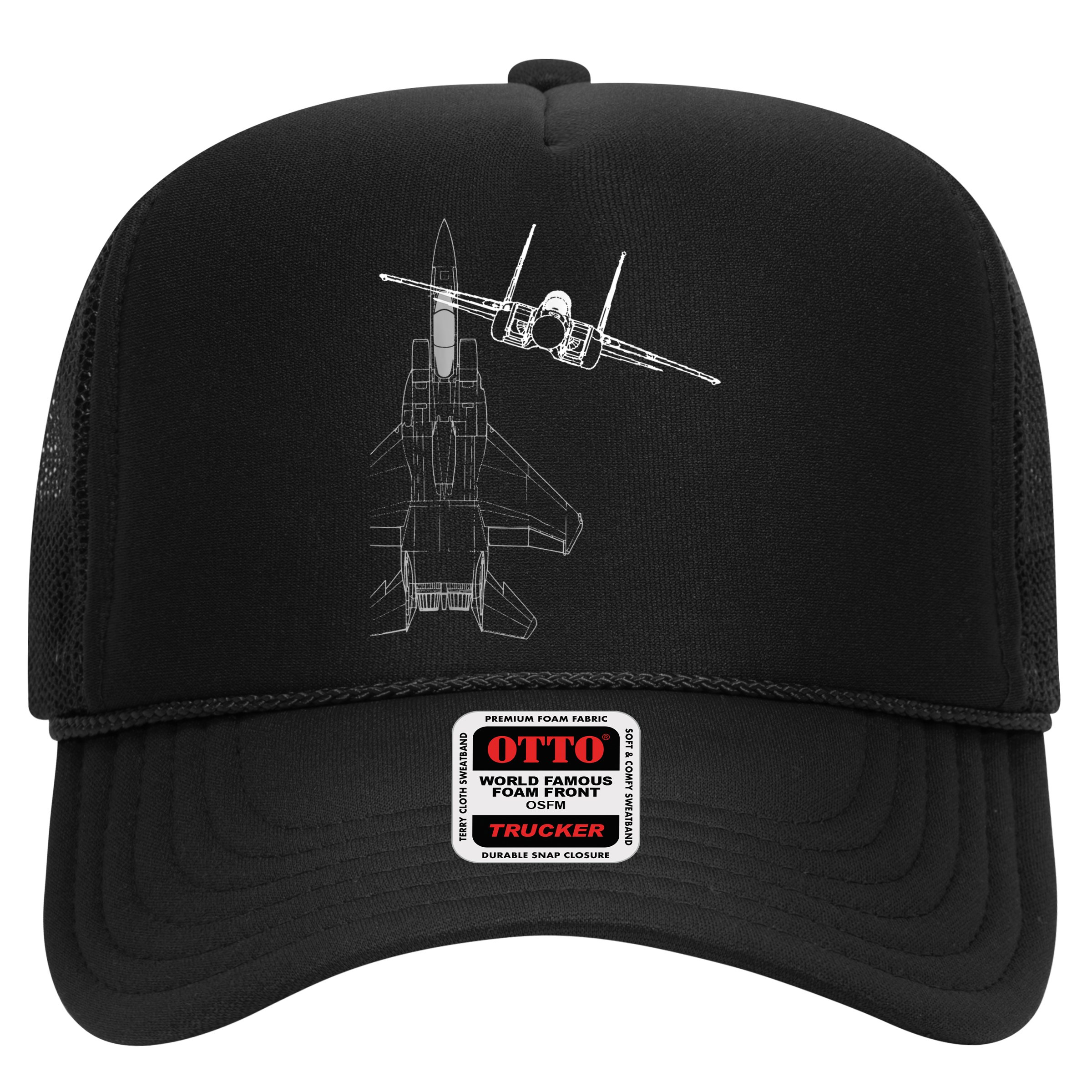 F15 Eagle Line Art Military Jet Fighter Hat