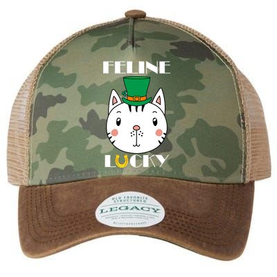 Feline Lucky Cat St Patricks Day Legacy Tie Dye Trucker Hat