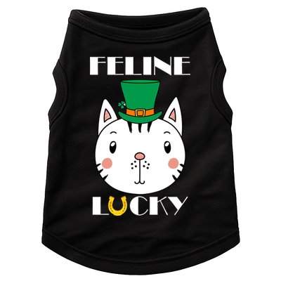 Feline Lucky Cat St Patricks Day Doggie Tank