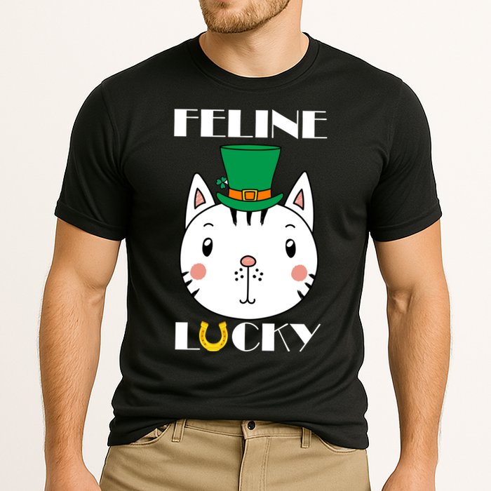Feline Lucky Cat St Patricks Day Performance Shirt