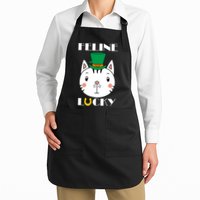 Feline Lucky Cat St Patricks Day Apron
