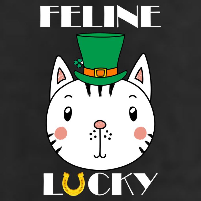 Feline Lucky Cat St Patricks Day Adult Drive Performance Visor