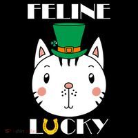 Feline Lucky Cat St Patricks Day 16 in Basic Backpack