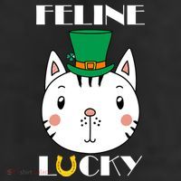 Feline Lucky Cat St Patricks Day Trucker Hat