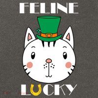 Feline Lucky Cat St Patricks Day Cotton Canvas Backpack