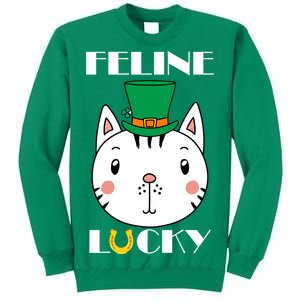 Feline Lucky Cat St Patricks Day Sweatshirt