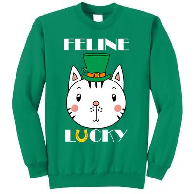 Feline Lucky Cat St Patricks Day Sweatshirt