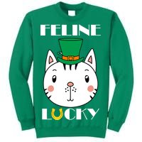 Feline Lucky Cat St Patricks Day Sweatshirt