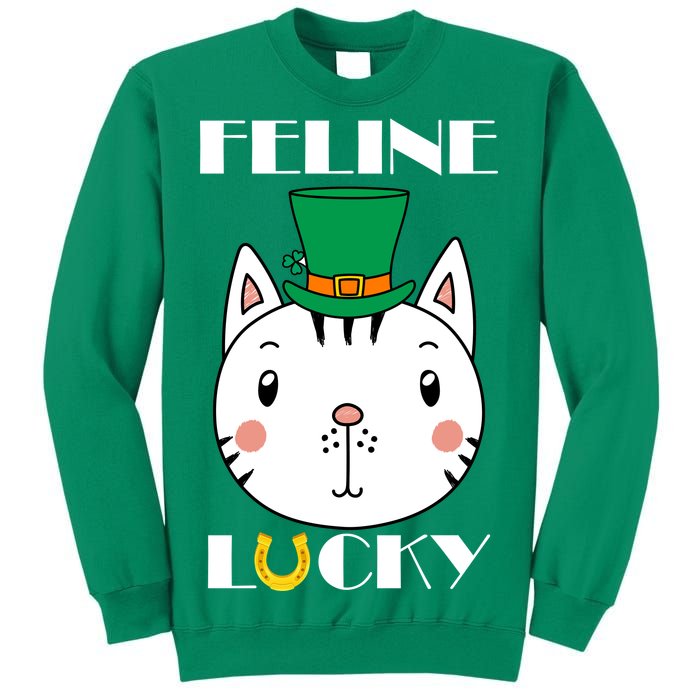 Feline Lucky Cat St Patricks Day Sweatshirt