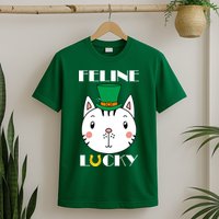 Feline Lucky Cat St Patricks Day T-Shirt