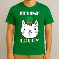 Feline Lucky Cat St Patricks Day T-Shirt