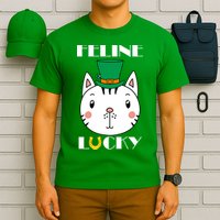 Feline Lucky Cat St Patricks Day T-Shirt