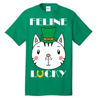 Feline Lucky Cat St Patricks Day Tall T-Shirt