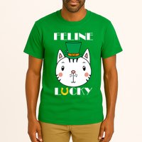 Feline Lucky Cat St Patricks Day Tall T-Shirt