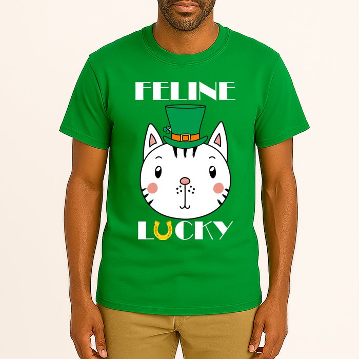 Feline Lucky Cat St Patricks Day Tall T-Shirt
