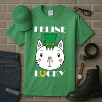 Feline Lucky Cat St Patricks Day Tall T-Shirt