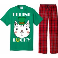 Feline Lucky Cat St Patricks Day Pajama Set