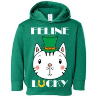 Feline Lucky Cat St Patricks Day Toddler Hoodie