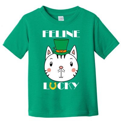 Feline Lucky Cat St Patricks Day Toddler T-Shirt