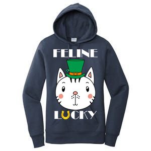 Feline Lucky Cat St Patricks Day Women's Pullover Hoodie