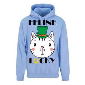 Feline Lucky Cat St Patricks Day Unisex Surf Hoodie