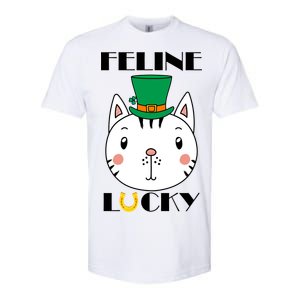 Feline Lucky Cat St Patricks Day Softstyle CVC T-Shirt