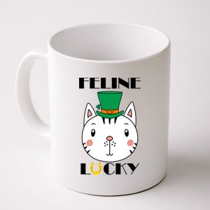 Feline Lucky Cat St Patricks Day Coffee Mug