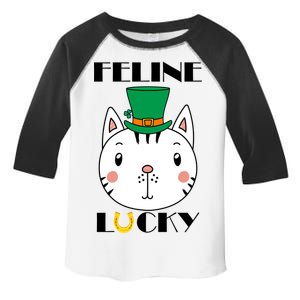 Feline Lucky Cat St Patricks Day Toddler Fine Jersey T-Shirt