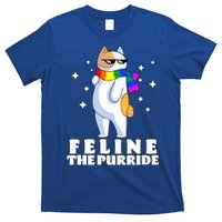 Feline The Purride LGBT Gay Pride Cat T-Shirt