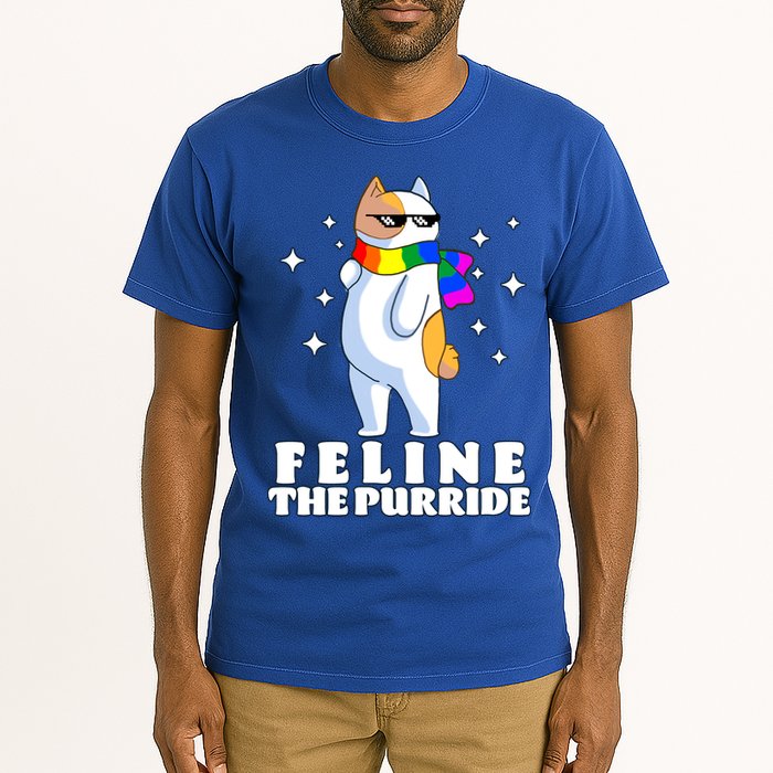 Feline The Purride LGBT Gay Pride Cat Tall T-Shirt