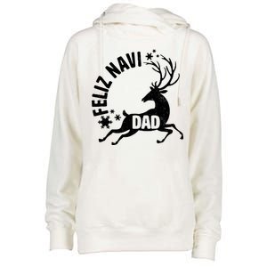 Feliz Navi Dad Womens Funnel Neck Pullover Hood