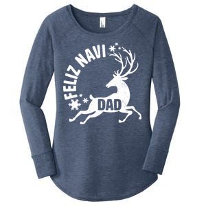 Feliz Navi Dad Women's Perfect Tri Tunic Long Sleeve Shirt