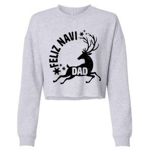 Feliz Navi Dad Cropped Pullover Crew