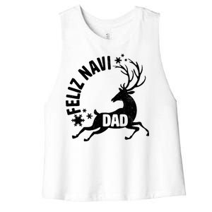 Feliz Navi Dad Women's Racerback Cropped Tank